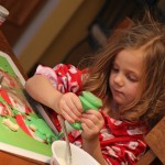 Anna making sugar cookies